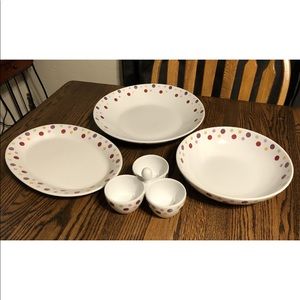 Pampered Chef Red Dot Platter Bowl Holder